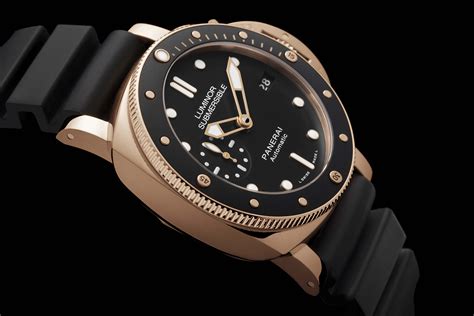 panerai luminor submersible 1950 oro rosso